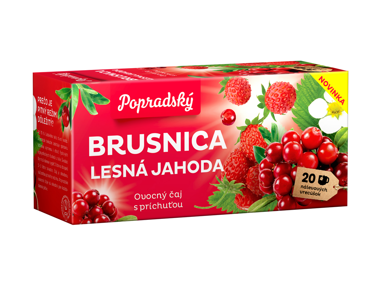 Popradský Čaj ovocný brusnica lesná jahoda 40 g