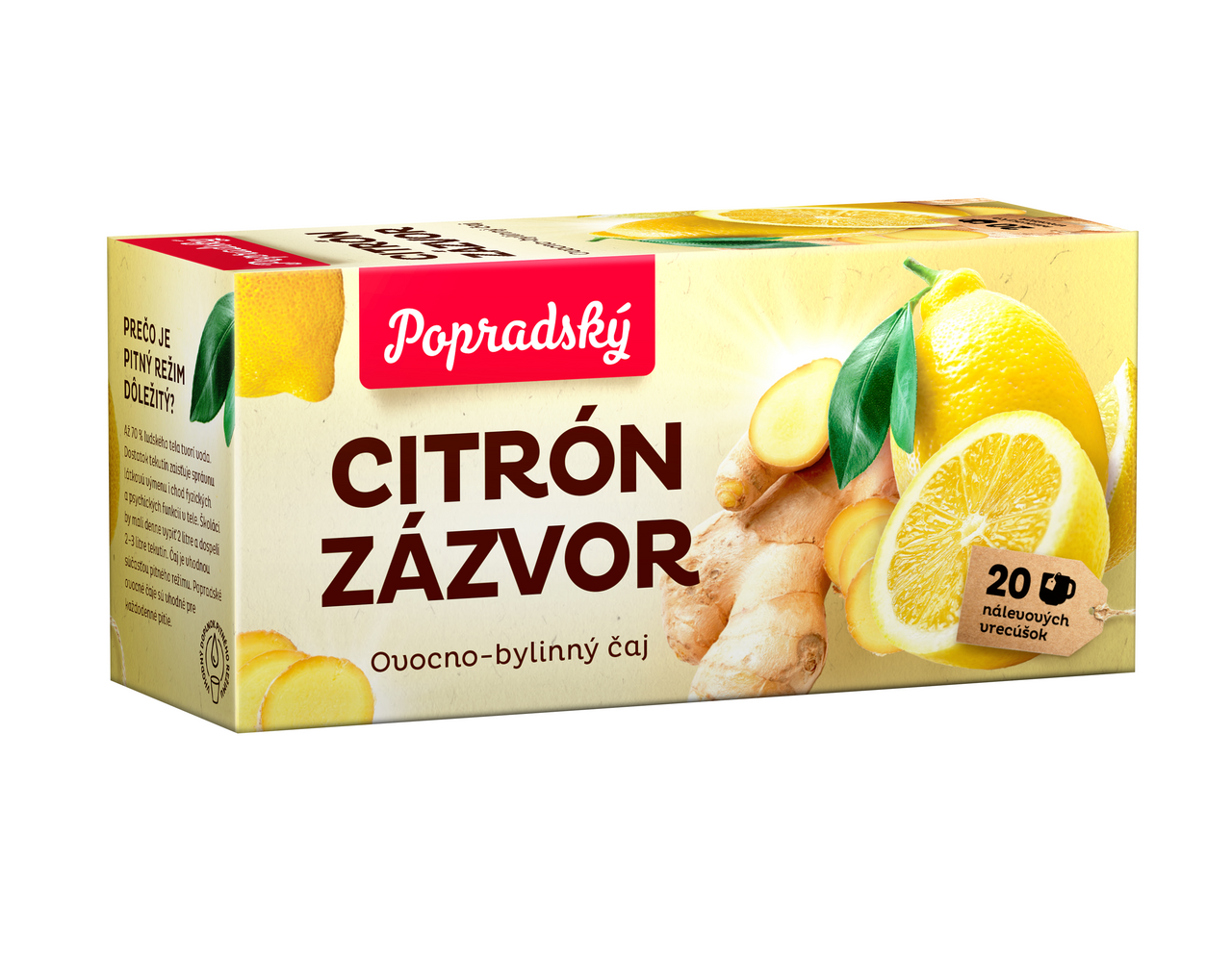 Popradský Čaj ovocný citrón zázvor 40 g