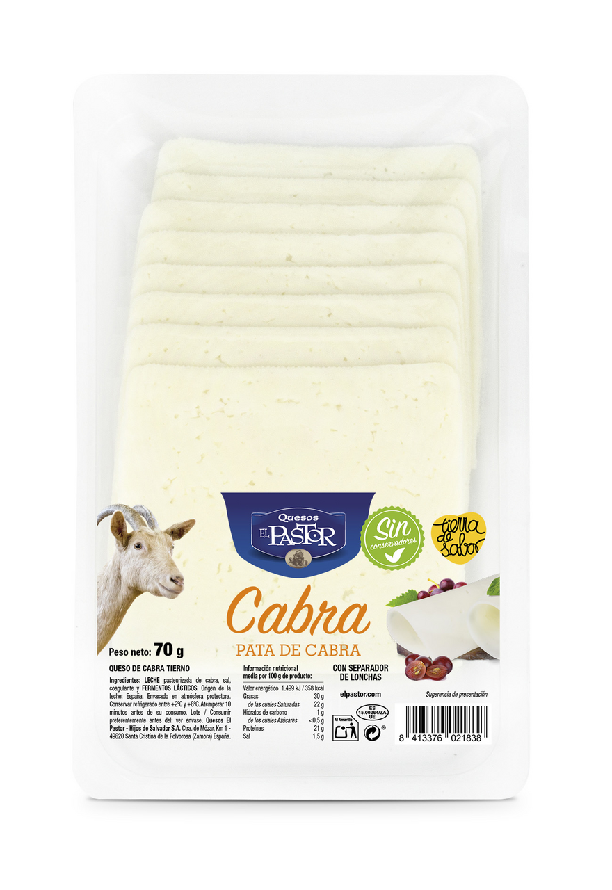 EL PASTOR Kozí syr plátky chlad. 70 g