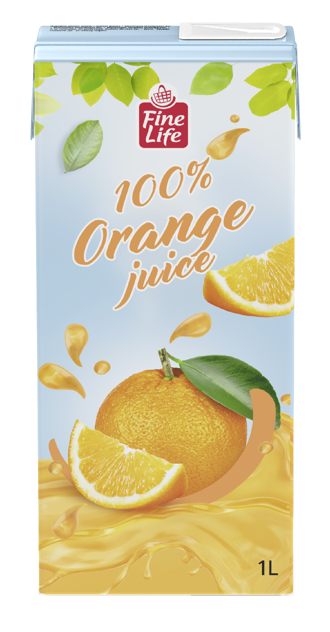 Fine Life Pomarančový džús 12 x 1 l tetrapack
