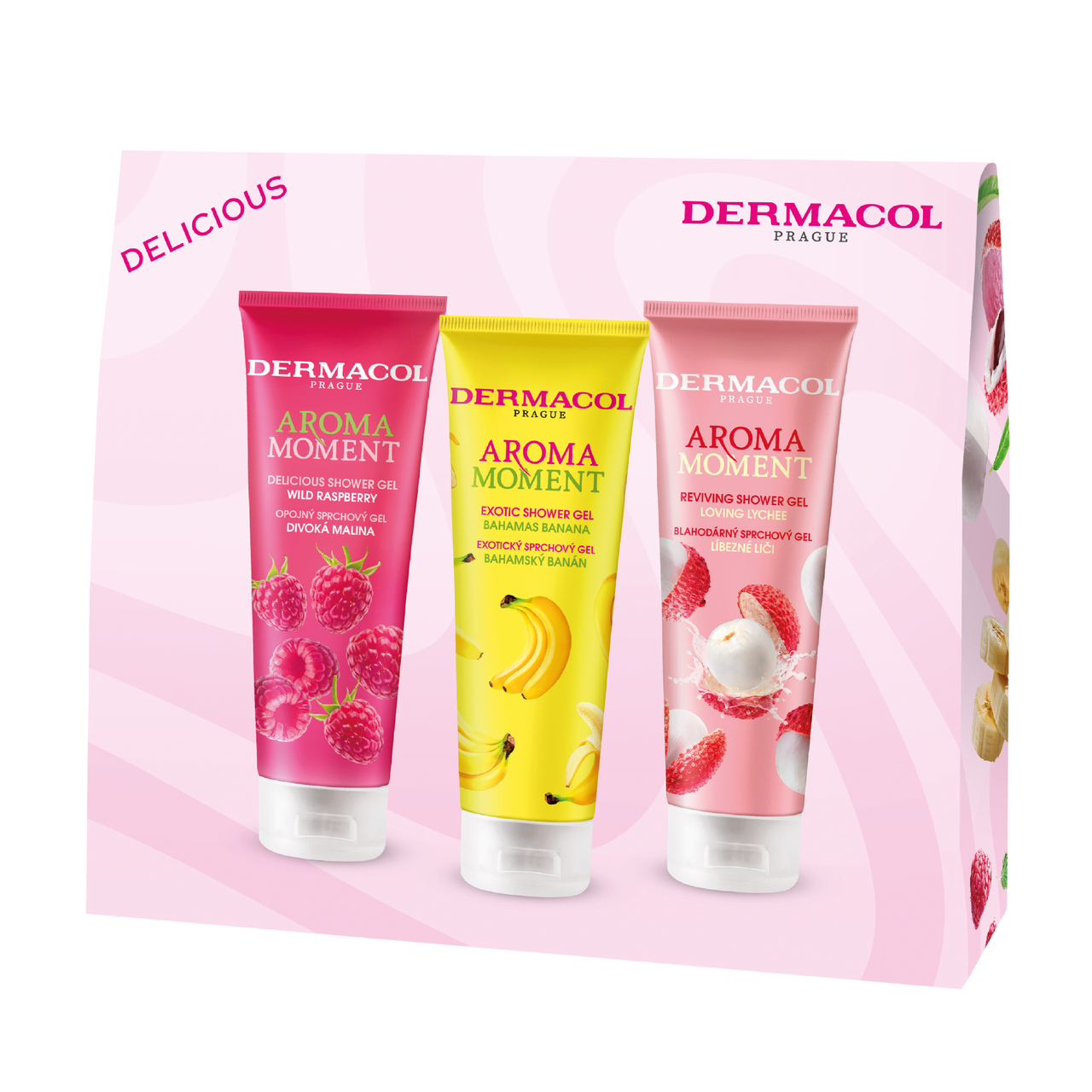 DERMACOL Aroma Moment mix fruit (3 x sprchový gél) kazeta