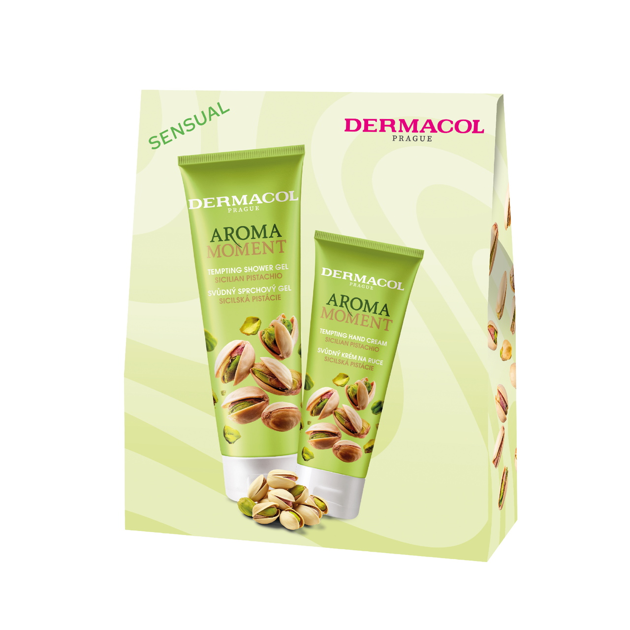 DERMACOL Aroma Moment pistácia (sprchový gél + krém na ruky) kazeta