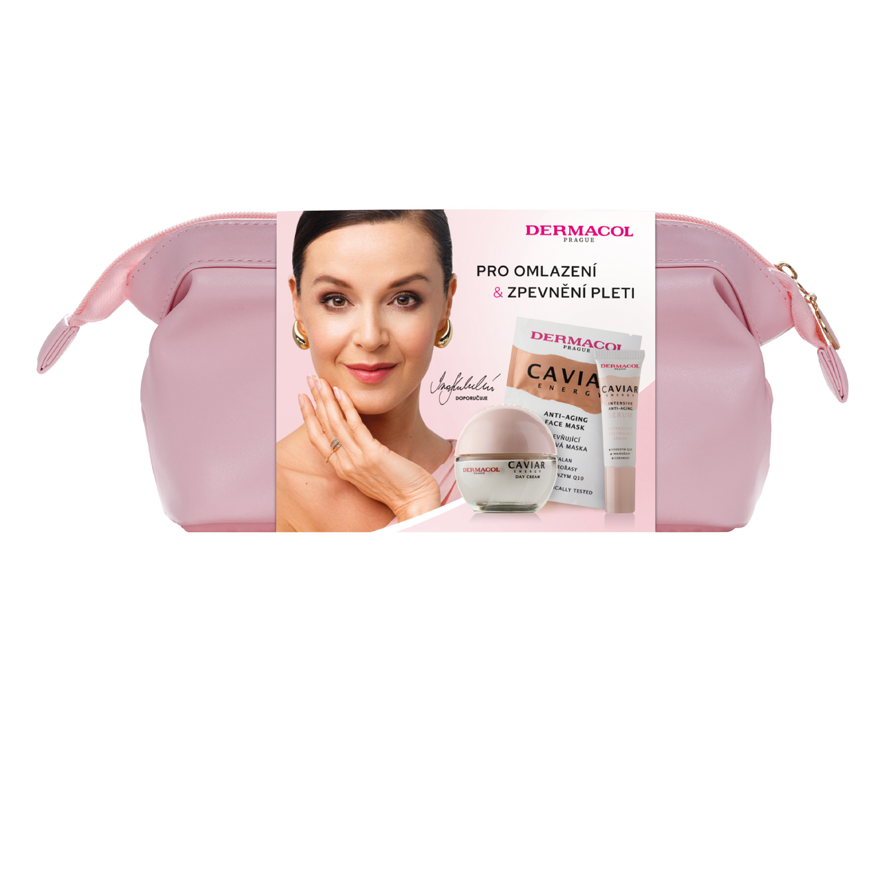 DERMACOL Caviar darčeková sada (denný krém + maska + sérum) taška