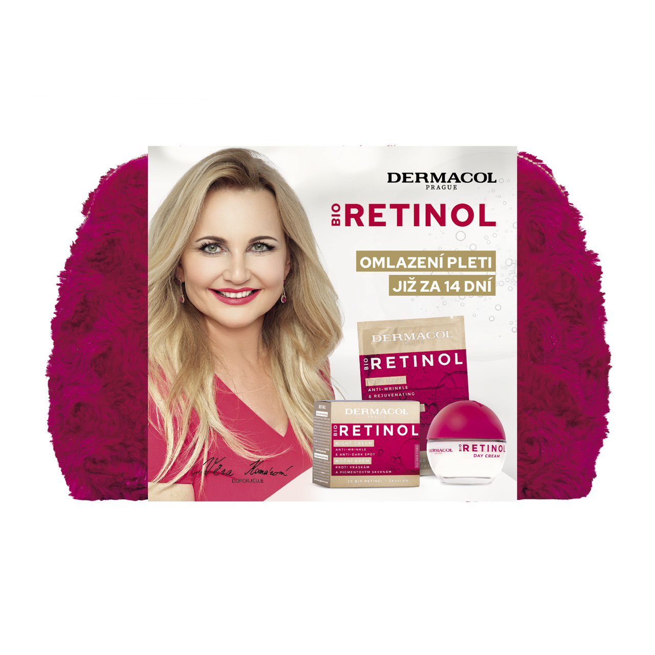 DERMACOL Bio Retinol darčeková sada (d/n krém + maska) taška