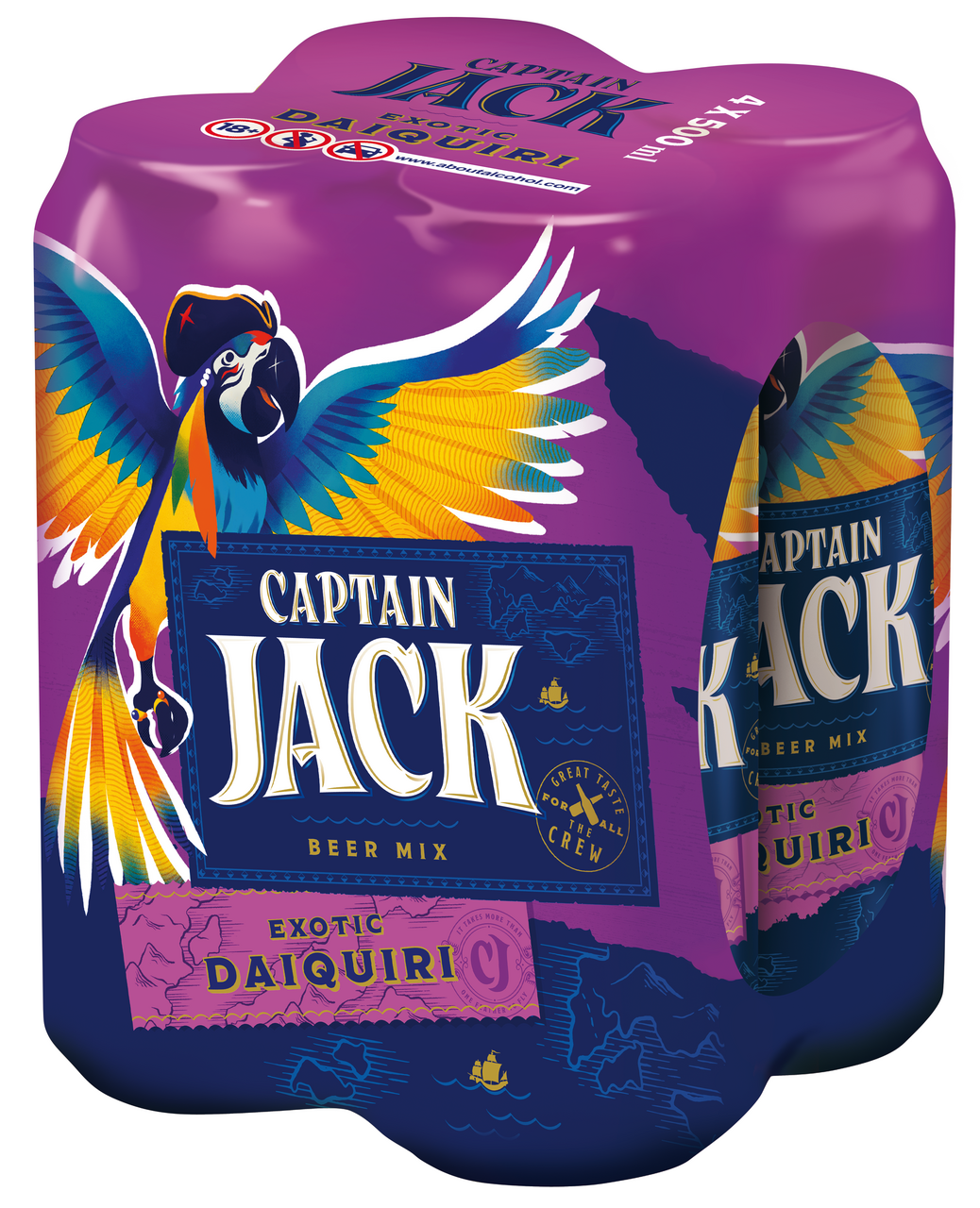 CAPTAIN JACK Daiquiri alkoholický nápoj 4 x 500 ml vratná plechovka