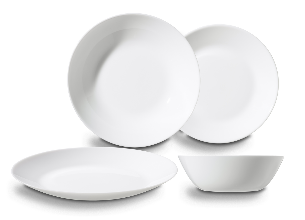 aro Tanier 18 cm opál 6 ks