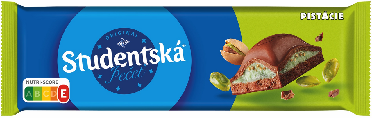 Orion Študentská pečať mliečna s pistáciami 225 g