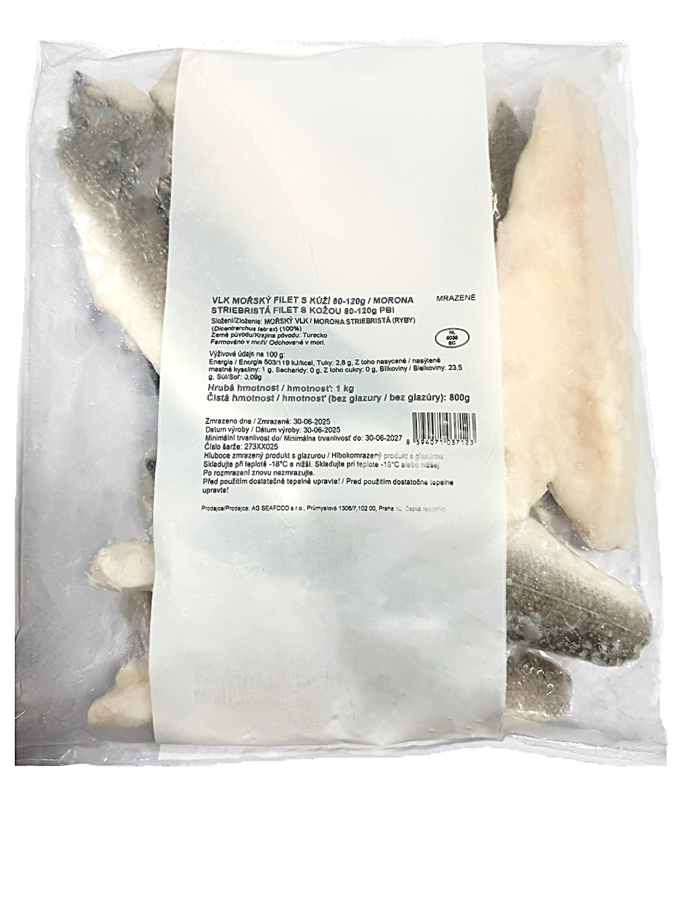 Vlk Morský Filet S Kožou 800 G