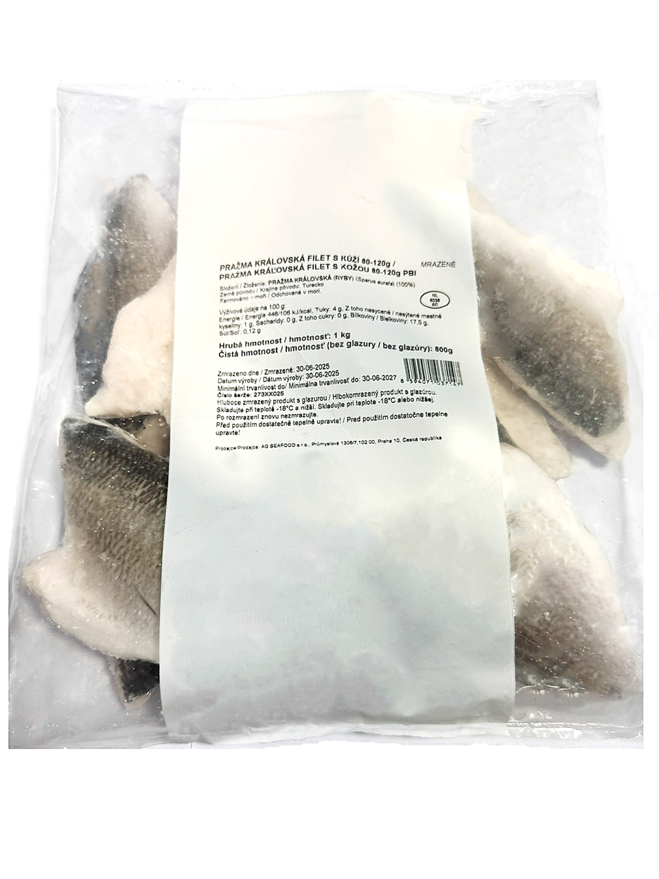 Pražma kráľovská fileta (80-120 g) mraz. 800 g