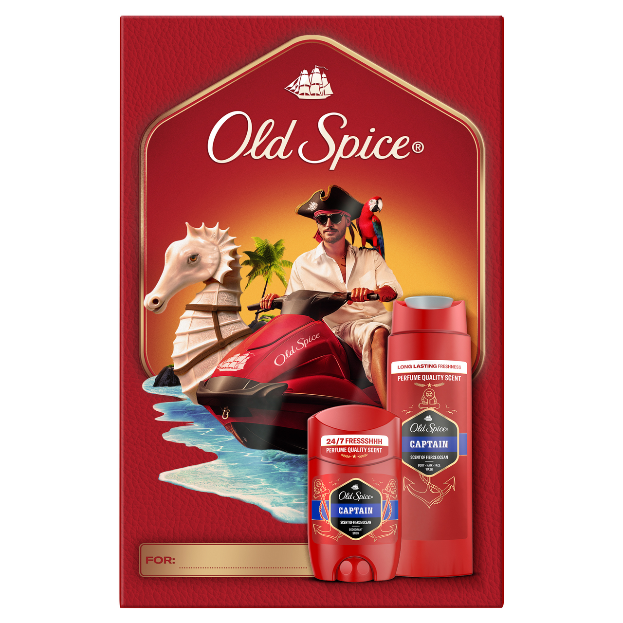 Old Spice Captain Modern darčeková sada (sprchový gél + tuhý deo) kazeta