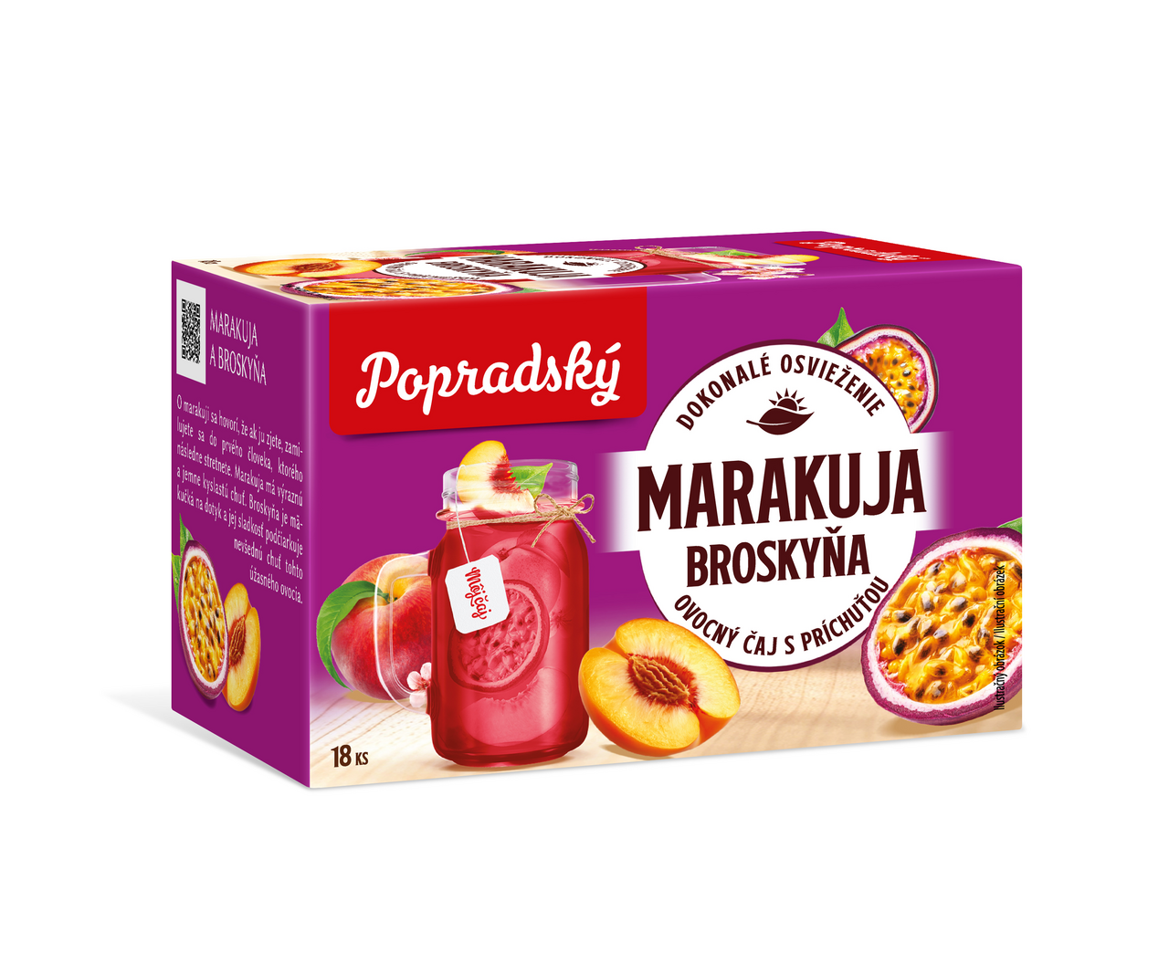 Popradský Čaj ovocný marakuja broskyňa 36 g