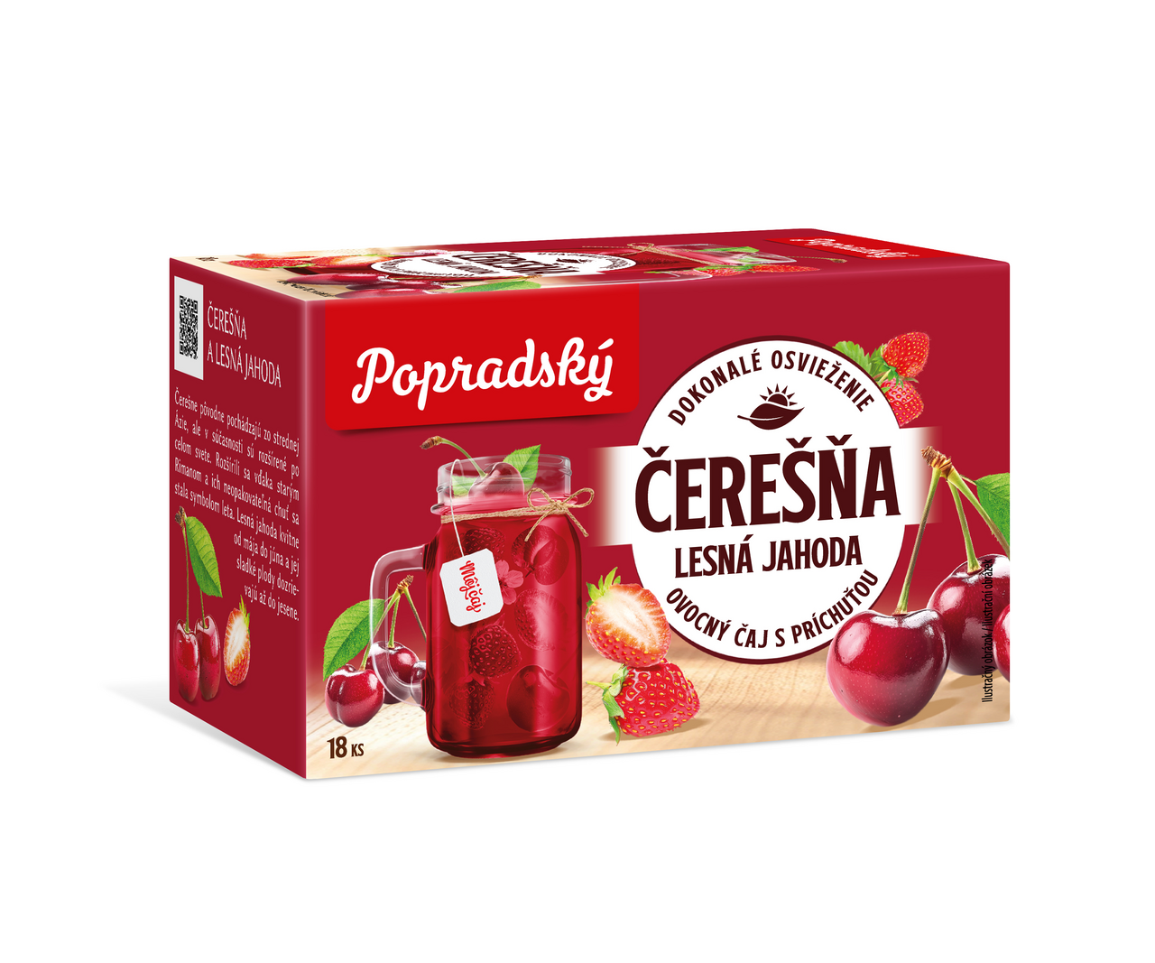 Popradský Čaj ovocný čerešňa a jahoda 36 g