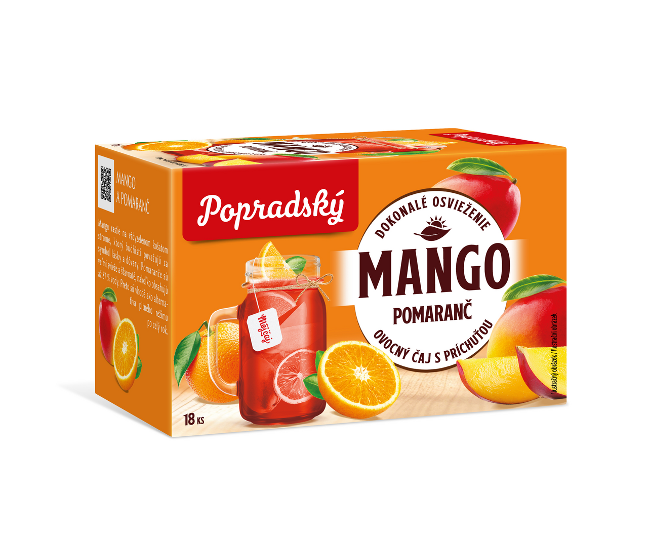 Popradský Čaj ovocný mango pomaranč 36 g