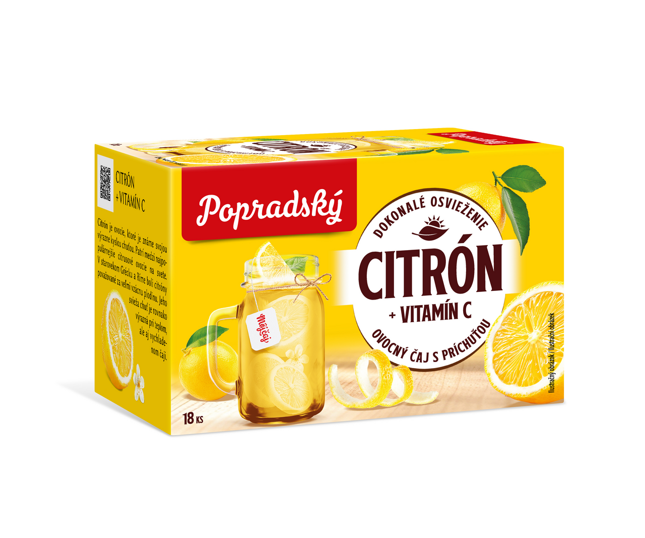 Popradský Čaj ovocný citrón vitamín C 36 g