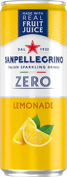 SANPELLEGRINO Zero citrón 24 x 330 ml vratná plechovka