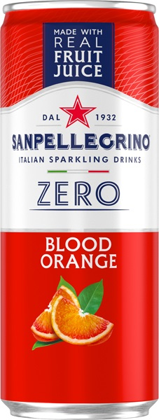 S. PELLEGRINO Zero červený pomaranč 24 x 330 ml vratná plechovka