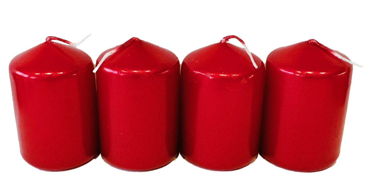aro Sviečky 60/100 červené 223352 4 ks