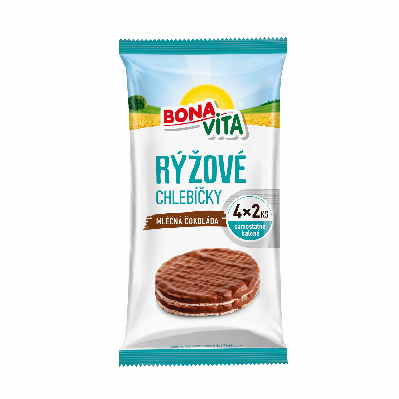 BONAVITA Ryžové chlebíčky s mliečnou čokoládou 128 g