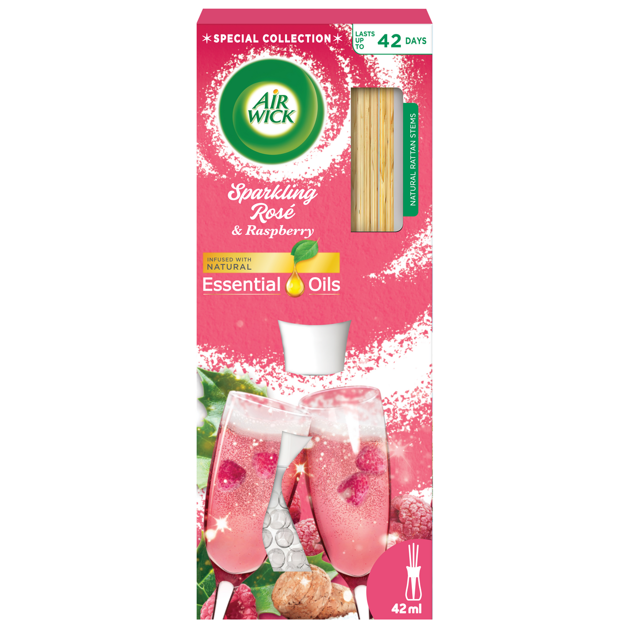 Air Wick Ruža a malina vonné tyčinky 42 ml