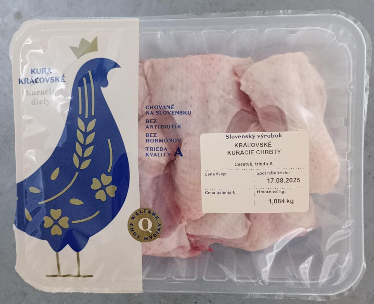  HSH Kráľovské kuracie chrbty ochr.atmosféra chlad. váž. cca 1 kg