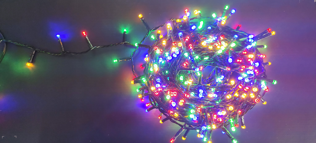 Tarrington House Reťaz svetelná 1000 LED transparentný kábel farebná 1 ks 