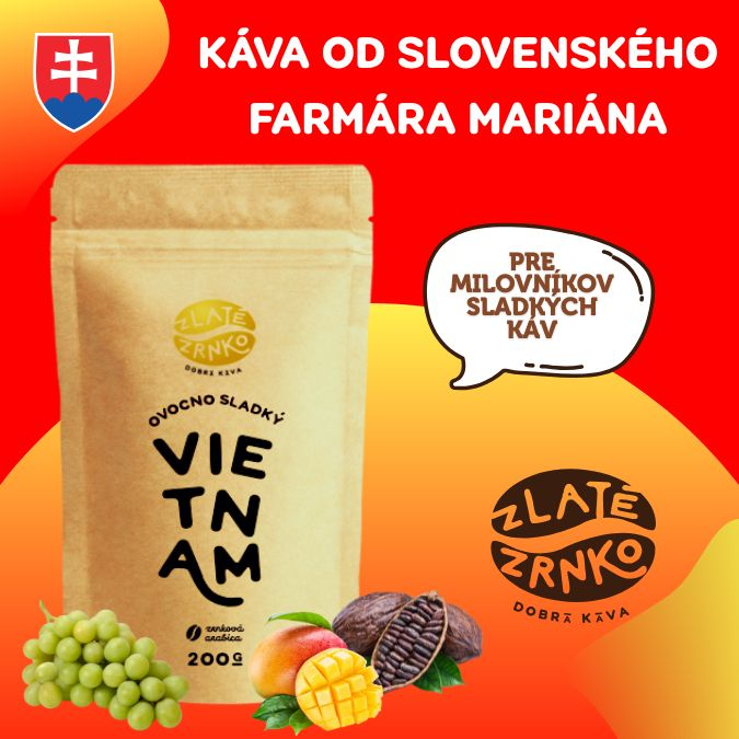 Zlaté Zrnko Vietnam káva zrnková 200 g