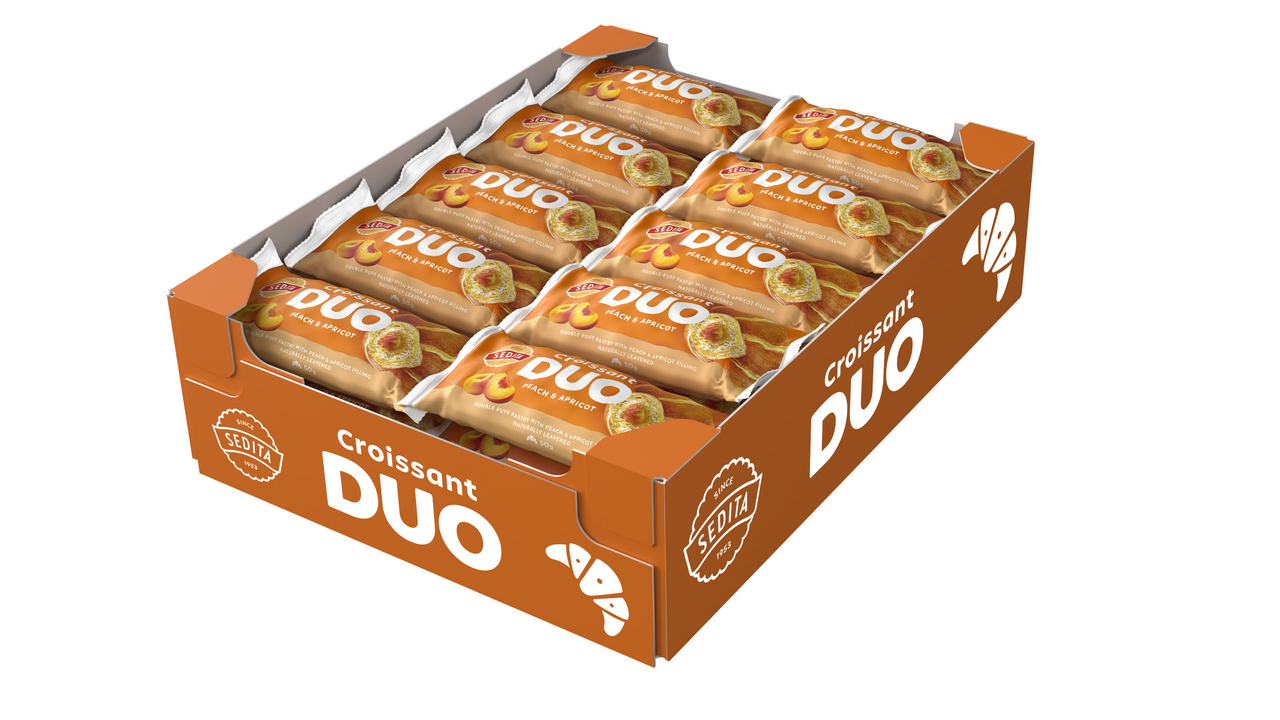 SEDITA Croissant Duo broskyňa a marhuľa 20 x 50 g