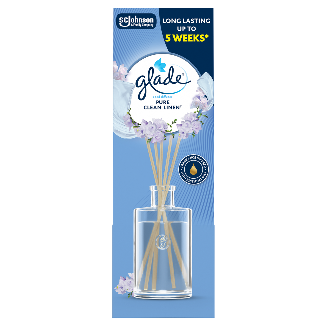 glade Clean Linen vonné tyčinky 50 ml