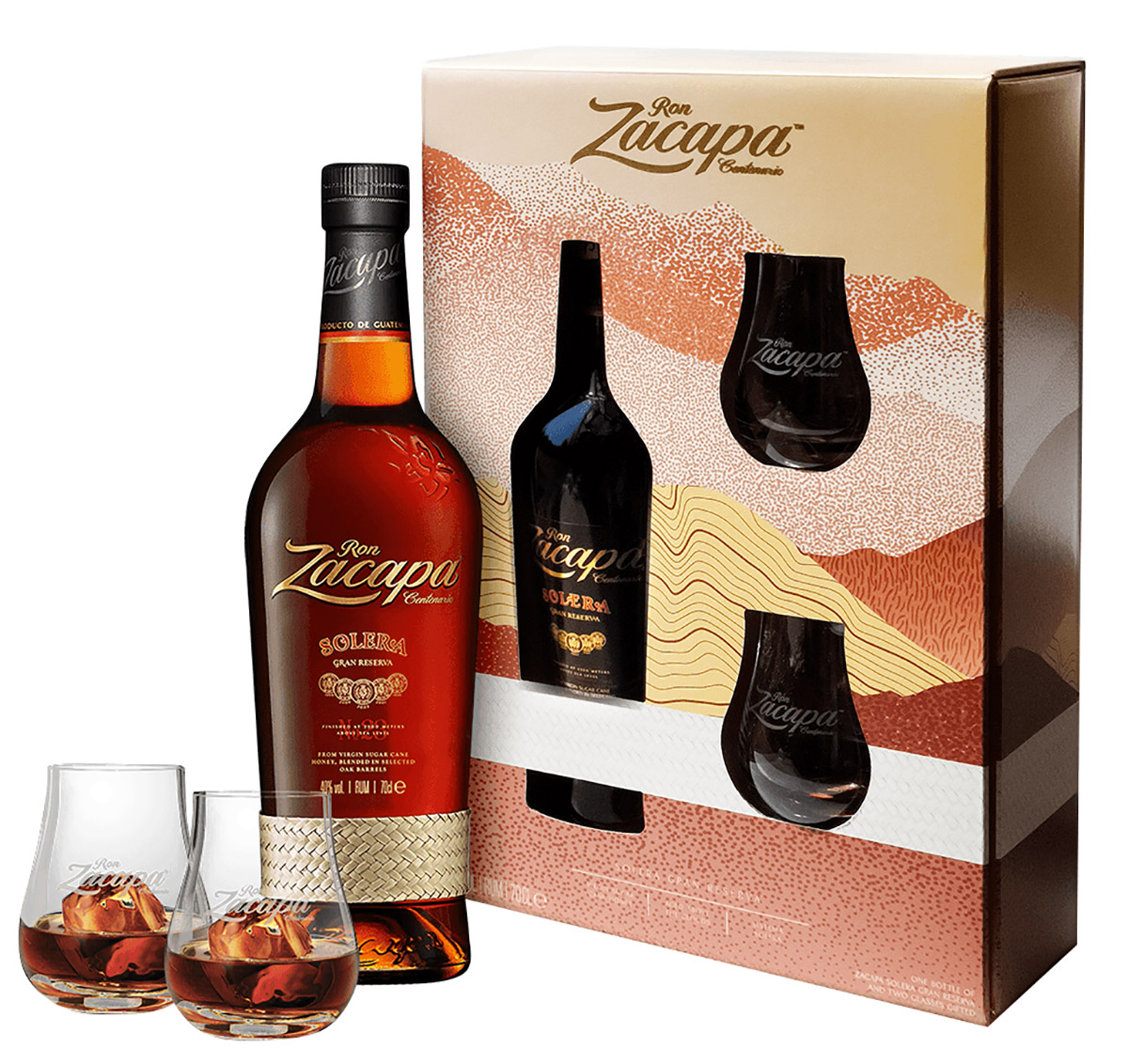 Zacapa Ron Solera 40% 700 ml + poháre 2 ks