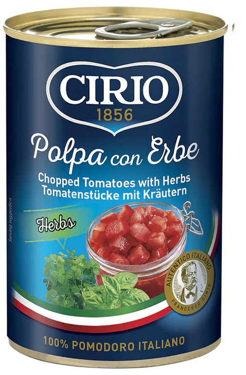 CIRIO Paradajky krájané s bylinkami 400 g