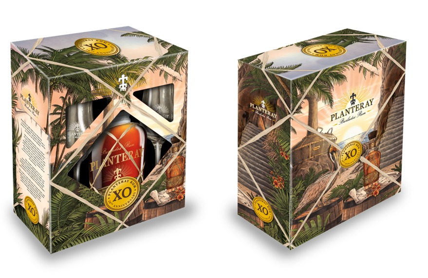 PLANTERAY XO 40% 700 ml + poháre 2 ks