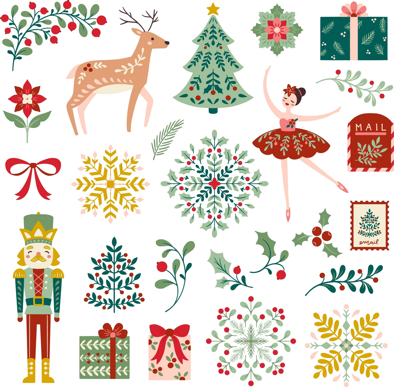 HARMONY Servítky Xmas Mix 3 vrstvové 33 cm 20 ks