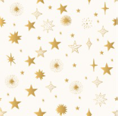 HARMONY Servítky Gold Stars 3 vrstvové 33 cm 20 ks