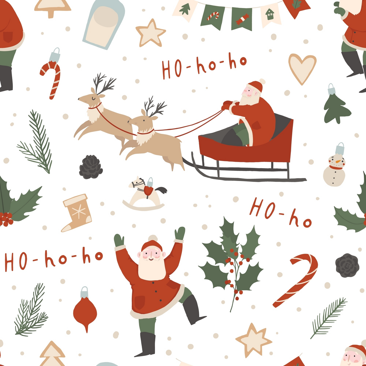 HARMONY Servítky Ho Ho Ho 3 vrstvové 33 cm 20 ks