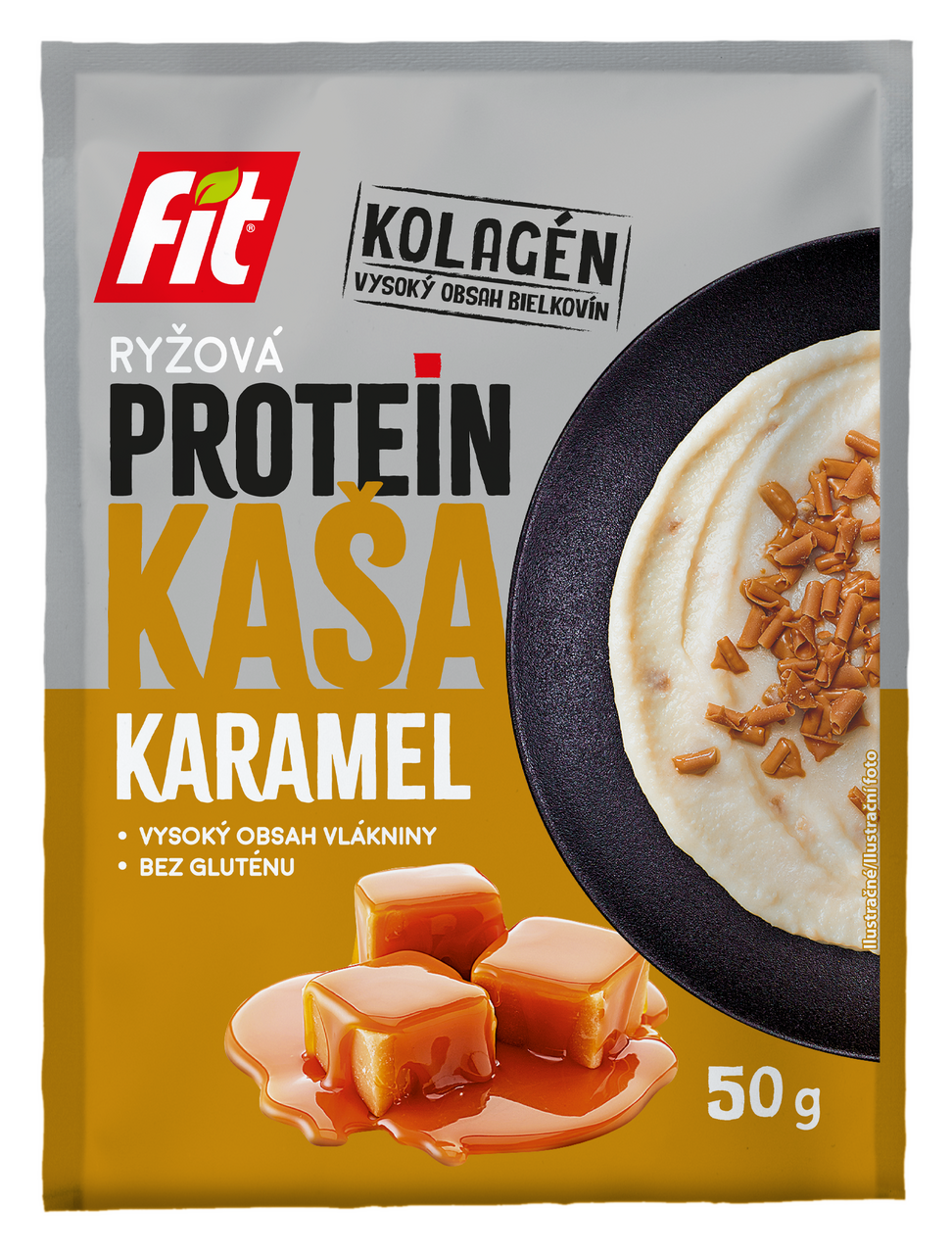 Fit Protein Ryžová kaša karamel 50 g
