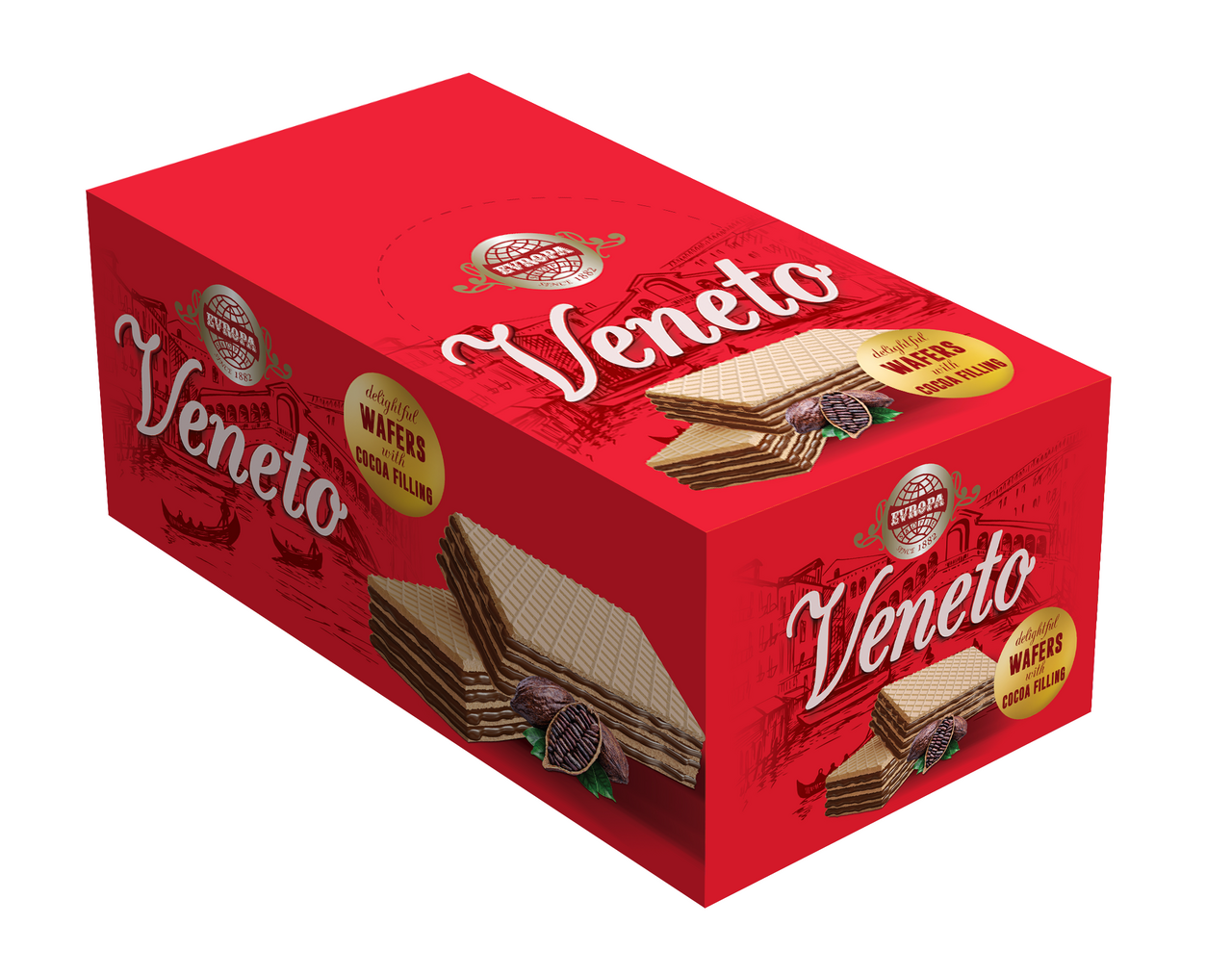 Veneto oblátky s náplňou kakao 24 x 65 g