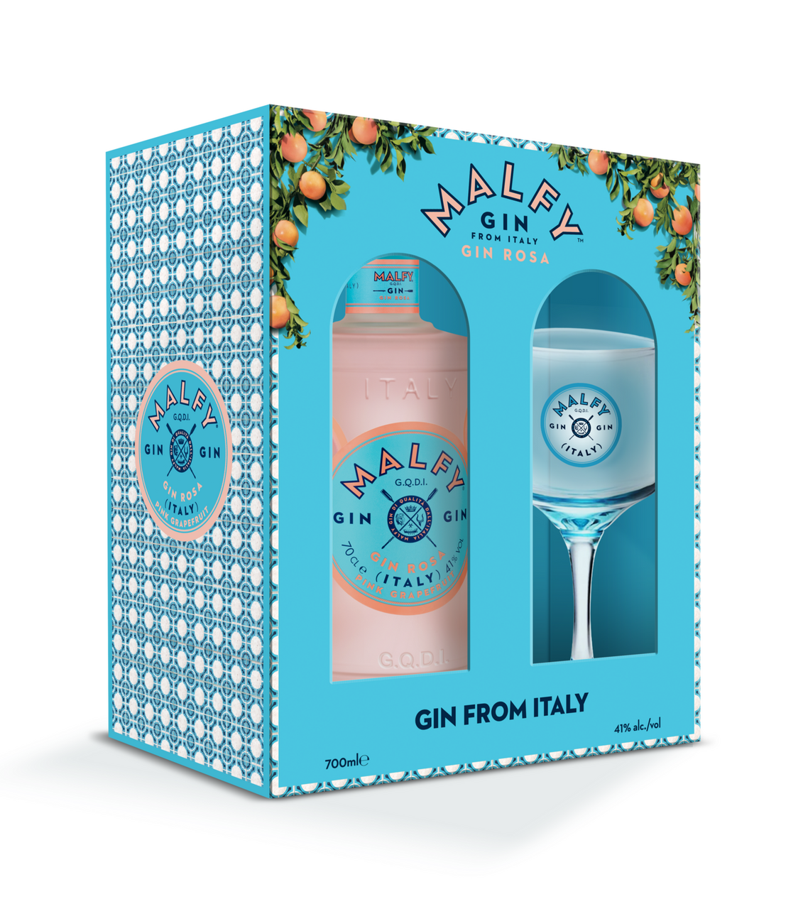 MALFY Gin Rosa 41% 700 ml + pohár 1 ks