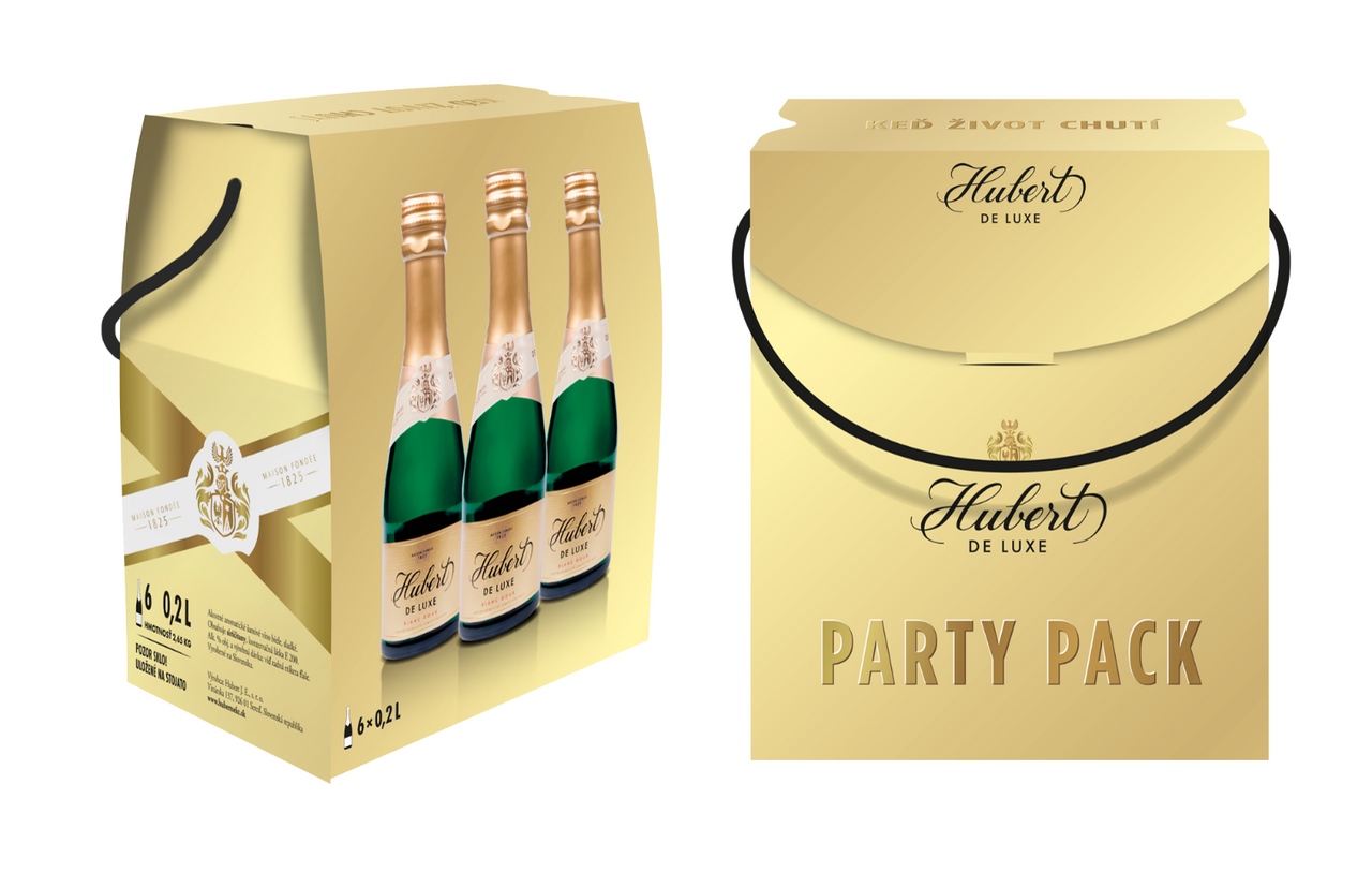 Hubert DE LUXE 6 x 200 ml darčekové balenie