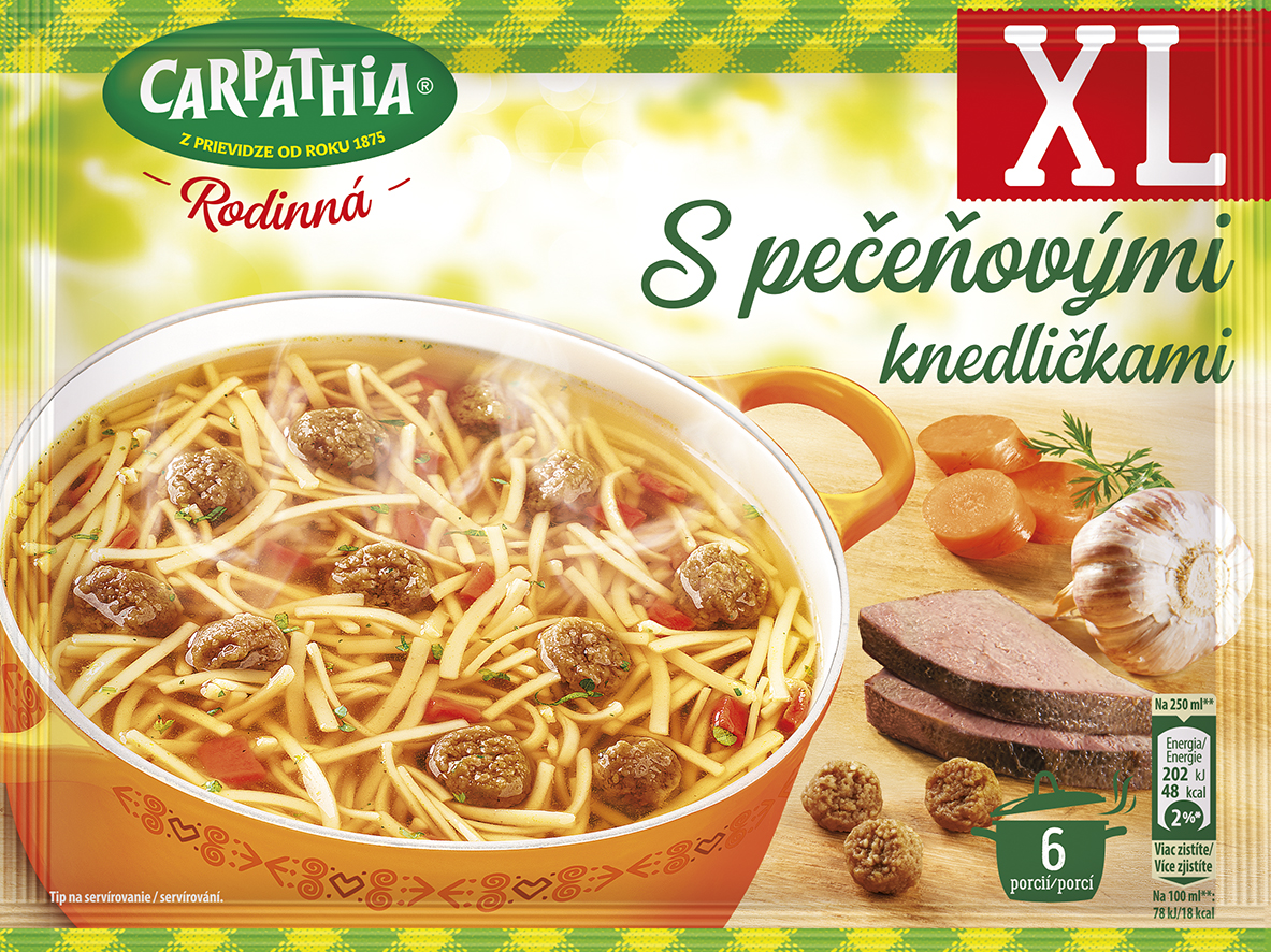 CARPATHIA Plný hrniec instantná polievka s knedličkami 82 g