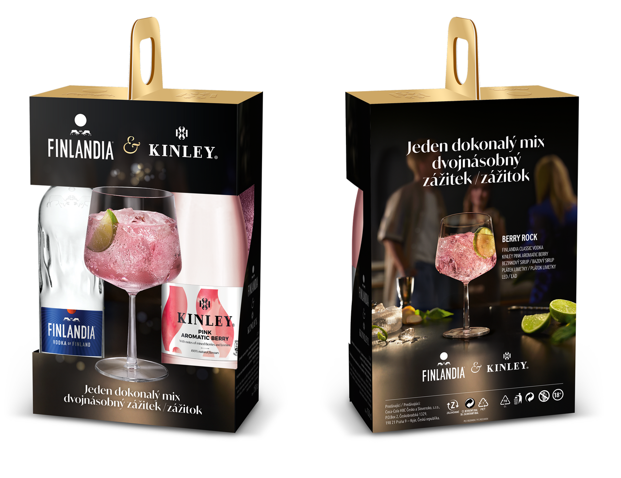 FINLANDIA Vodka 40% 700 ml + Kinley Tonic 1,5 l darčekové balenie