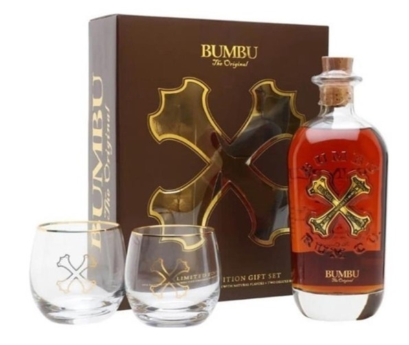 BUMBU Original 40% 700 ml + poháre 2 ks