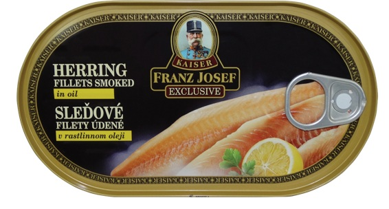 FRANZ JOSEF KAISER Sleďové filety údené v rastlinnom oleji 170 g