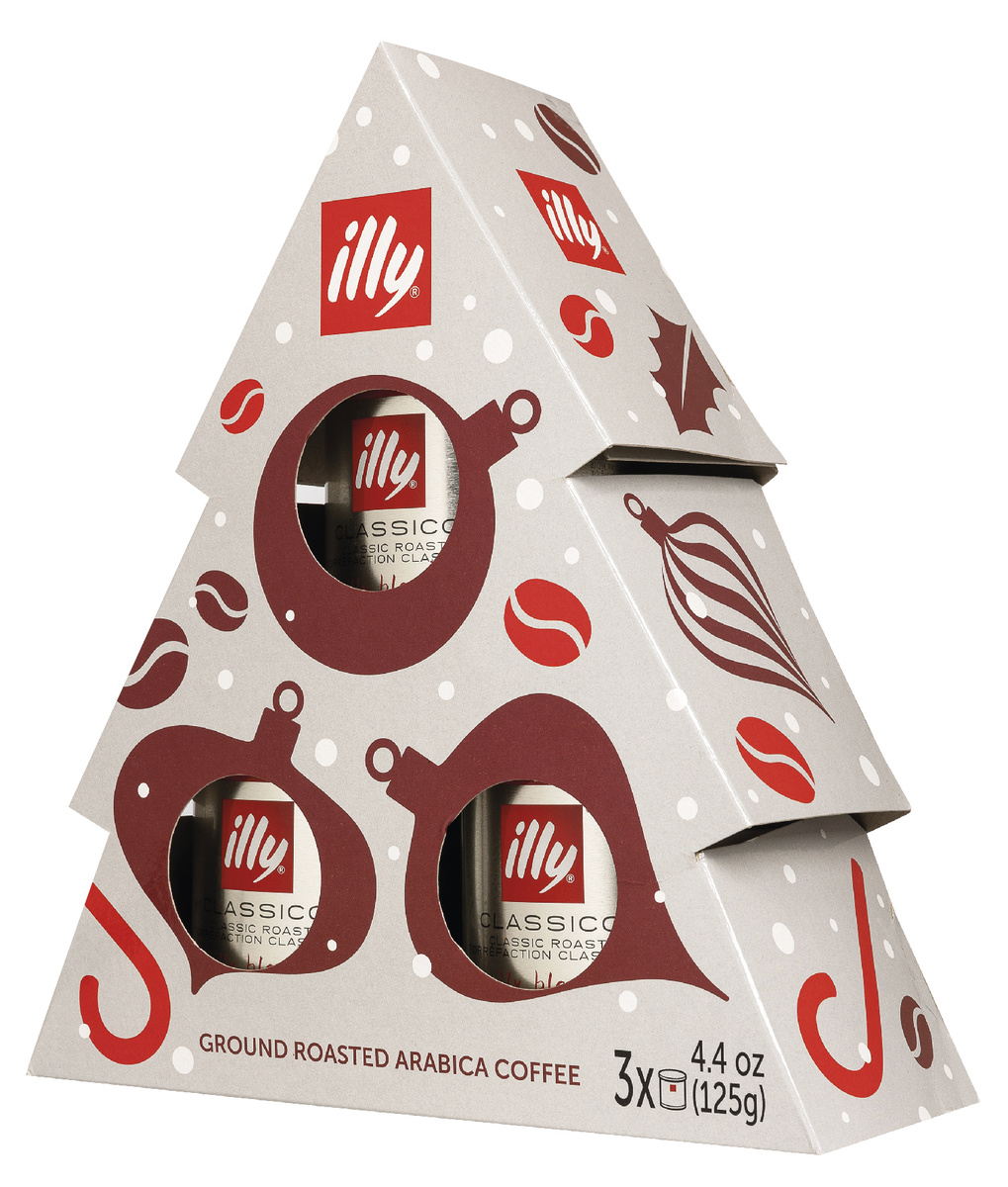 illy Classico káva mletá stromček 3 x 125 g