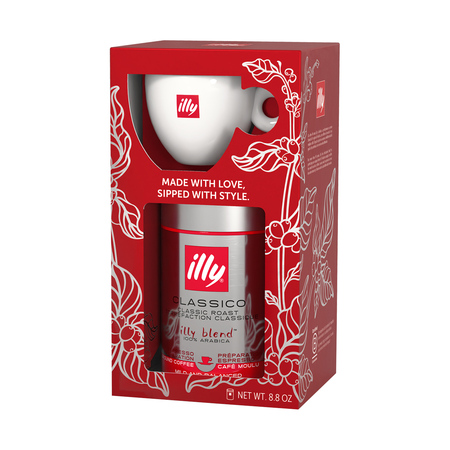 illy Classico káva mletá 250 g + šálka 1 ks