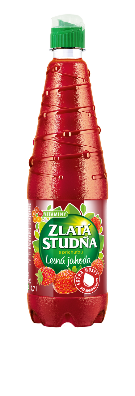ZLATÁ STUDŇA Sirup s vitamínmi lesná jahoda 6 x 700 ml