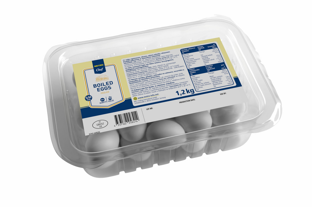 METRO Chef Vajcia varené lúpané chlad. 30 ks