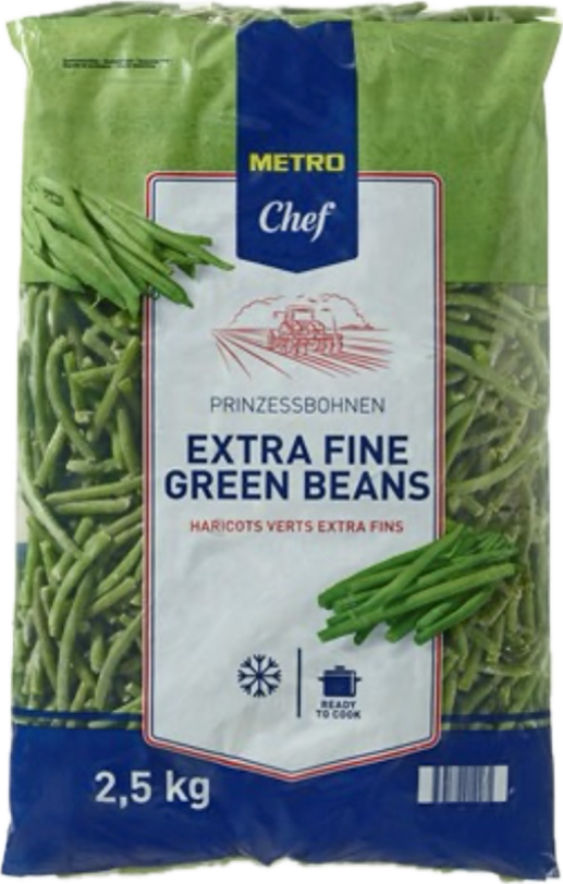 METRO Chef Fazuľové struky extra jemné mraz. 2,5 kg