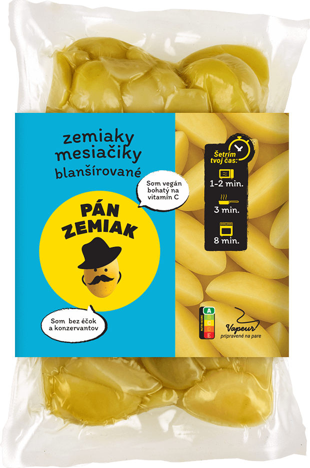 Zemiaky blanšírované ošúpané mesiačiky chlad. 450 g