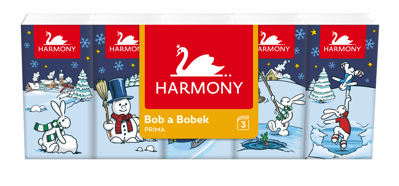 HARMONY Bob a Bobek papierové vreckovky 10 x 10 ks