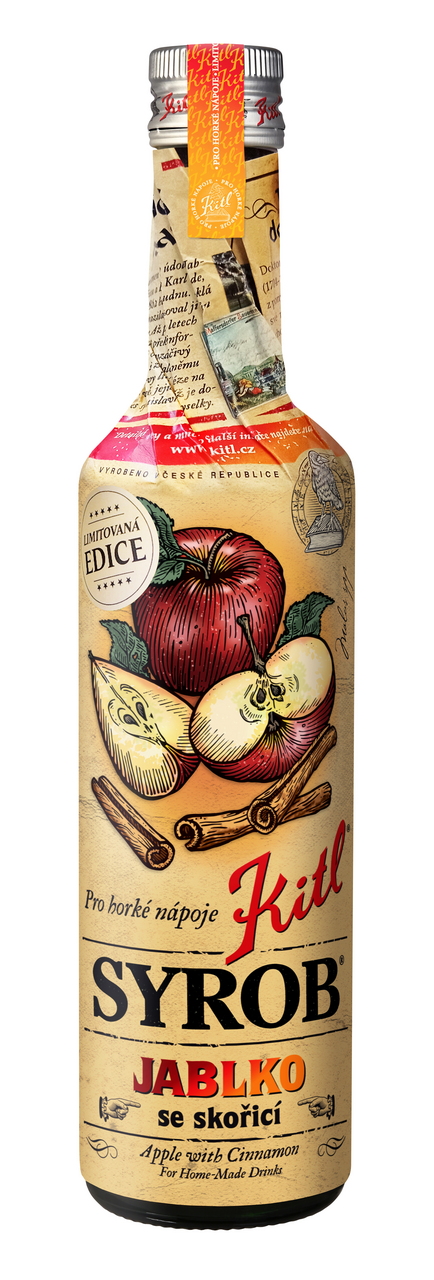 Kitl Sirup jablko a škorica 500 ml SKLO